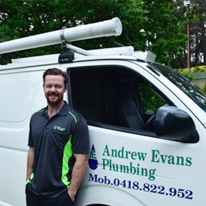 Andrew Evans Plumbing tradesman and van -  Adelaide & Adelaide Hills