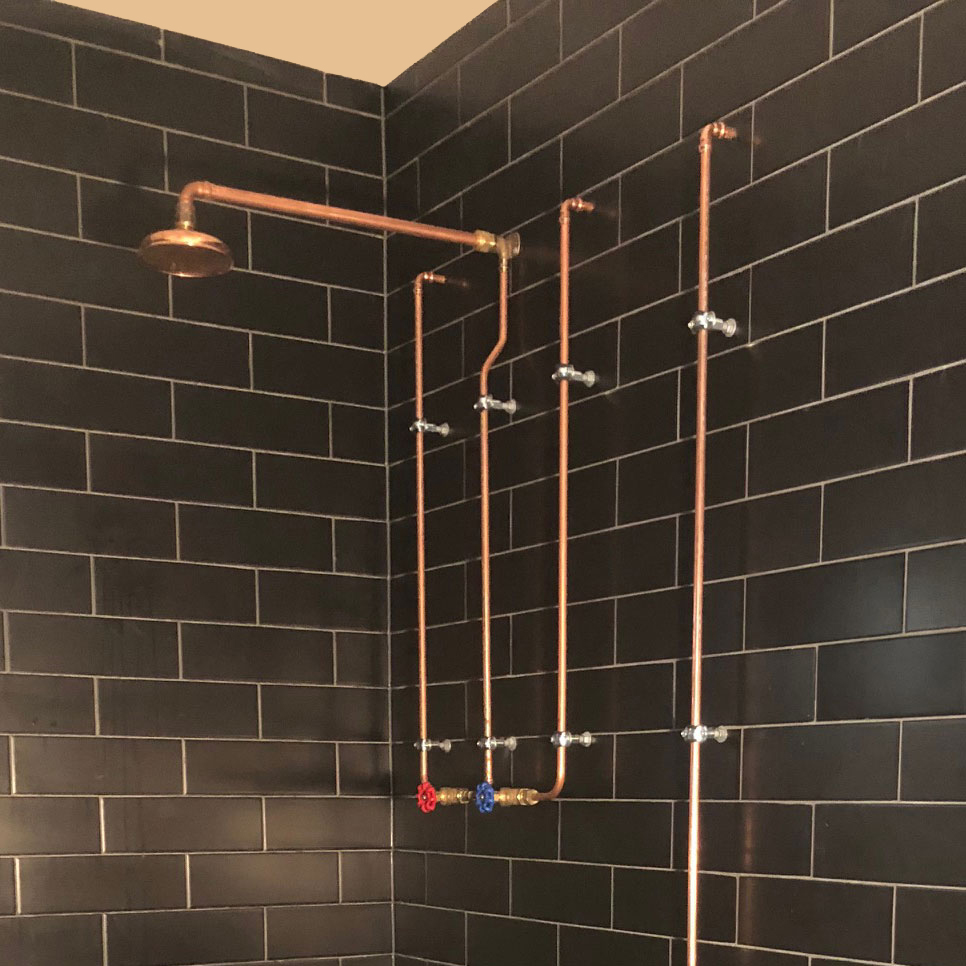 Bathroom by Andrew Evans Plumbing, Copper plumbing